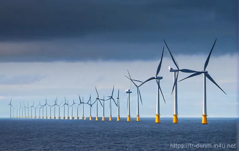 덴마크의 해상 풍력 발전소 - **Prompt 1: Pioneering Spirit of Danish Offshore Wind**
"A serene and majestic view of Denmark's...