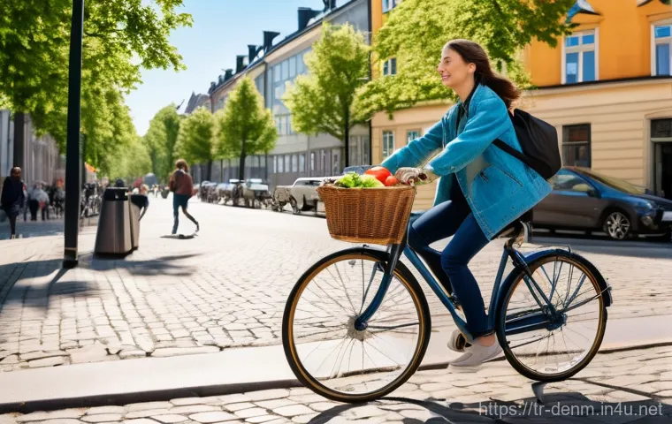 덴마크 여행 시 주의할 점 - A cozy and inviting Danish cafe interior bathed in soft, warm candlelight. A person, fully clothed i...