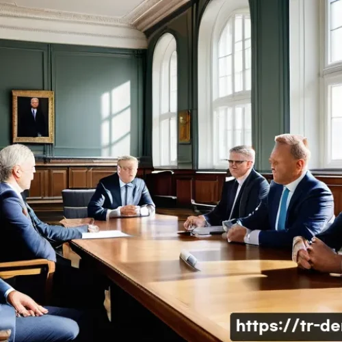 Home 7 덴마크 총선 및 정당 소개 - **Prompt 1: Danish Coalition Government in Action**
An intricately detailed, realistic photo of ...